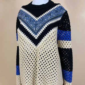 Oversized RED VALENTINO crochet knit sweater